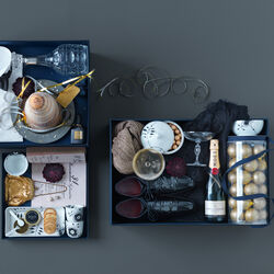 Black Fluted Mega Dish 24 cm, Royal Copenhagen