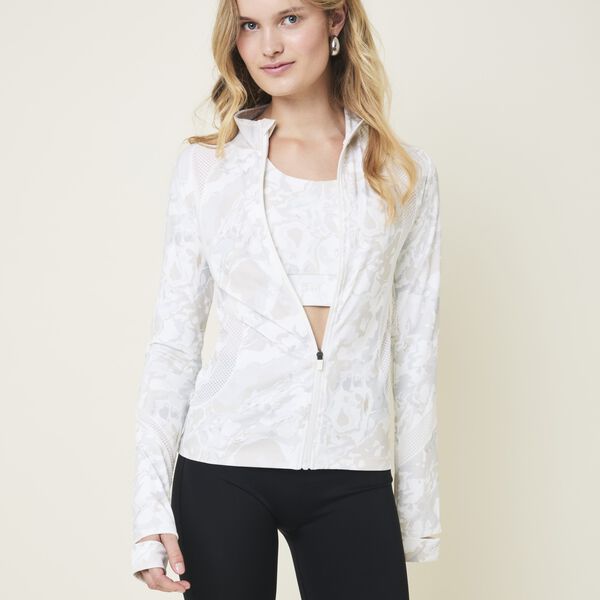 Alma long-sleeved jacket with zipper, marble, Cartel Copenhagen