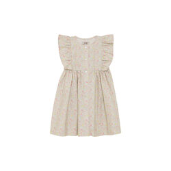 Dress SS in Liberty Fabric, double cream, HUTTEliHUT