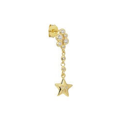 Fallen Star Stud, gold plated, The Earring Shop