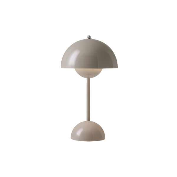 Flowerpot VP9 Portable Table Lamp, grey beige Flowerpot VP9 Portable Table Lamp, grey beige, &Tradition