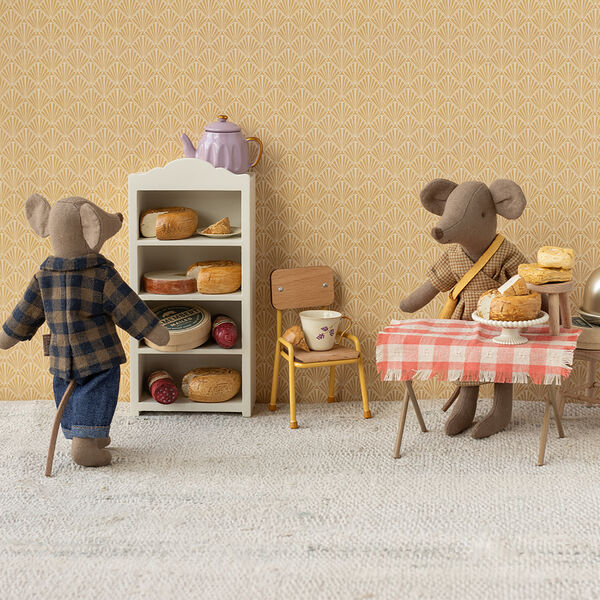 Brown Checked Shirt and Pants Dad Mouse, Maileg