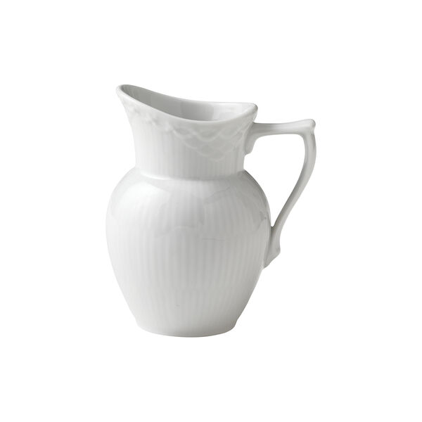 White Fluted Half Lace Cream Jug 17 cl White Fluted Half Lace Cream Jug 17 cl, Royal Copenhagen