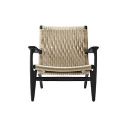 CH25 Lounge Chair, black lacquered oak/natural, Carl Hansen & Søn