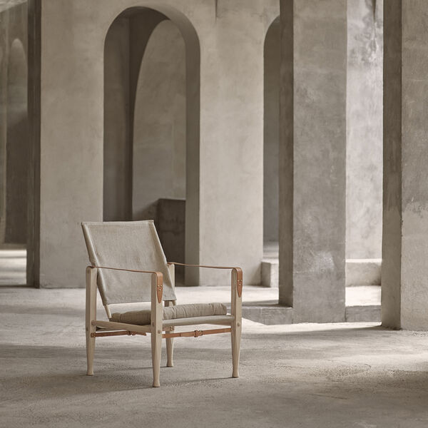 KK47000 Safari Chair, white oiled ash/natural, Carl Hansen & S&oslash;n