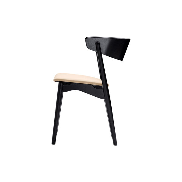 Sibast No 7 Dining Chair, black lacquered oak/honey, Sibast Furniture