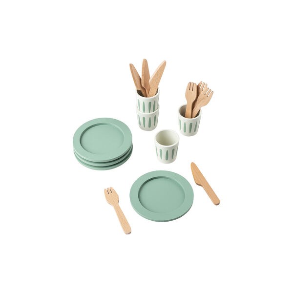 Tableware Set for 4, sage green Tableware Set for 4, sage green, Sebra