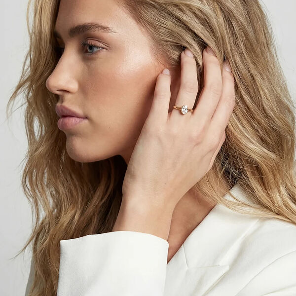 Sardinien Ovale Ring | Piccolo | Gold plated, Sif Jakobs Jewellery