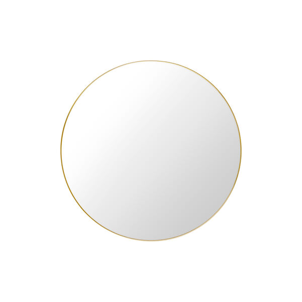 GUBI Wall Mirror Round, polished brass, GUBI