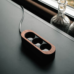 Socket, oiled walnut/ black, KRISTIAN JUUL