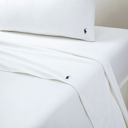 Polo Player Flat Sheet, white, Ralph Lauren Home
