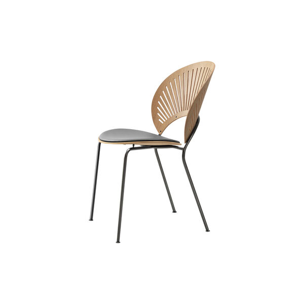 3396 Trinidad Chair with Seat Upholstery, oiled oak/black/flint, Fredericia Furniture