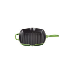 Signature cast iron square grillit 26 cm, bamboo green, Le Creuset