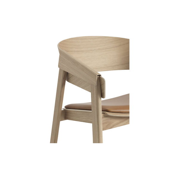Cover Lounge Chair, refine leather cognac/oak, Muuto