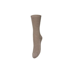 Telma Solid Sock, beige melange, Becksöndergaard
