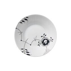 Black Fluted Mega Deep Plate Ø 24 cm, Royal Copenhagen