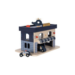 Wooden Police Station, blue multi, Konges Sløjd