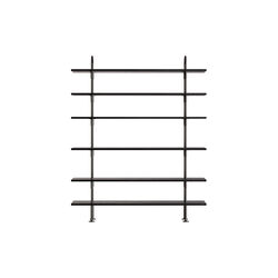 Keen Shelving, black brass/ash veneer, GUBI