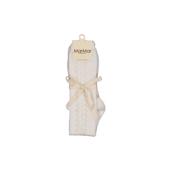 Knee Socks Pointelle, gentle white, MarMar Copenhagen