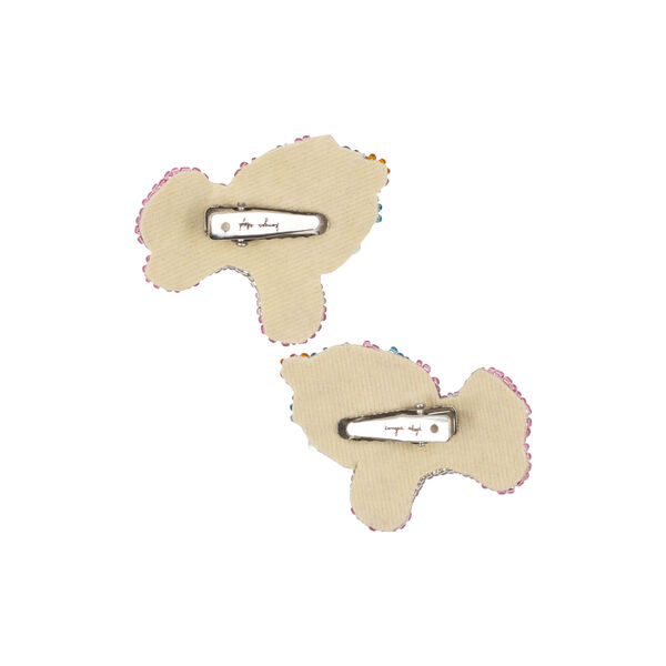 2 Pack Unicorn Beaded Hair Clips, unicorn, Konges Sløjd