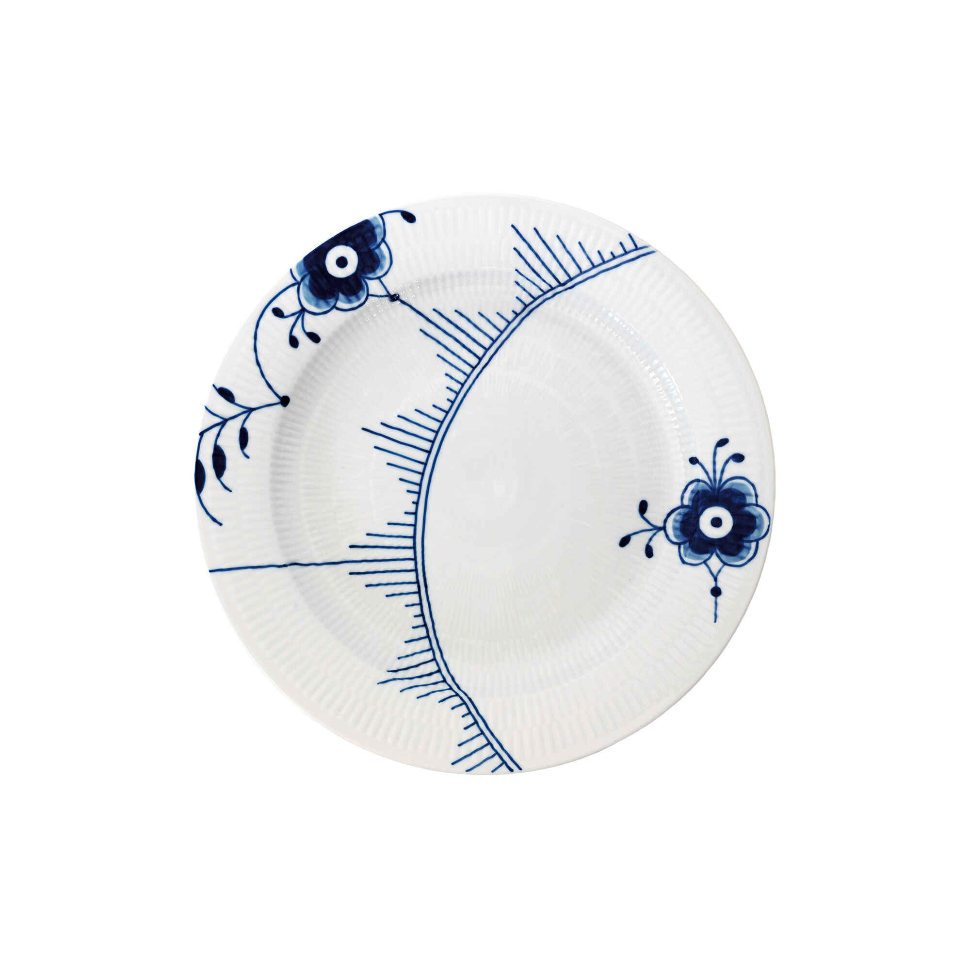   Blue Fluted Mega 4点 Blue Fluted Mega dish round Ø 33 cm