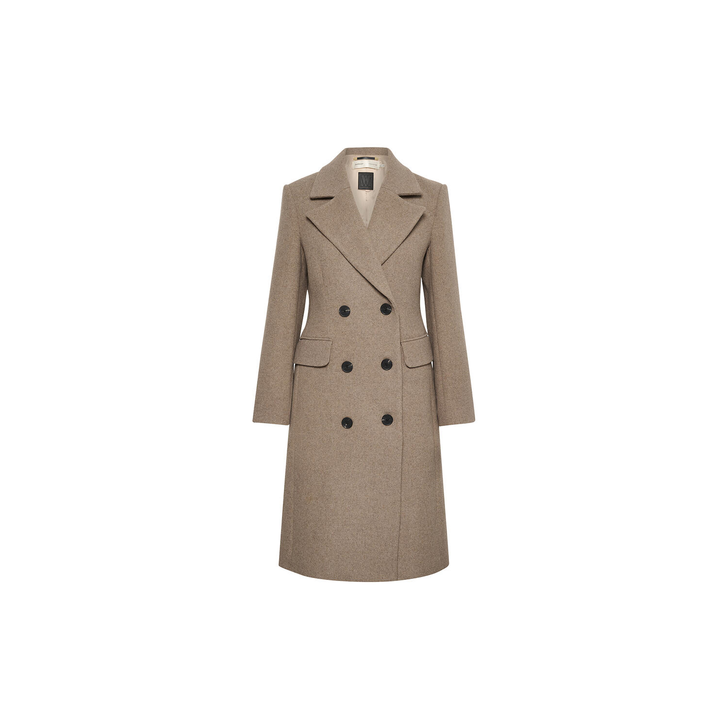 ThoraIW Lapel Coat, sandy grey melange 