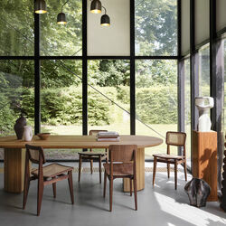 Moon Elliptical Dining Table, oiled oak, GUBI