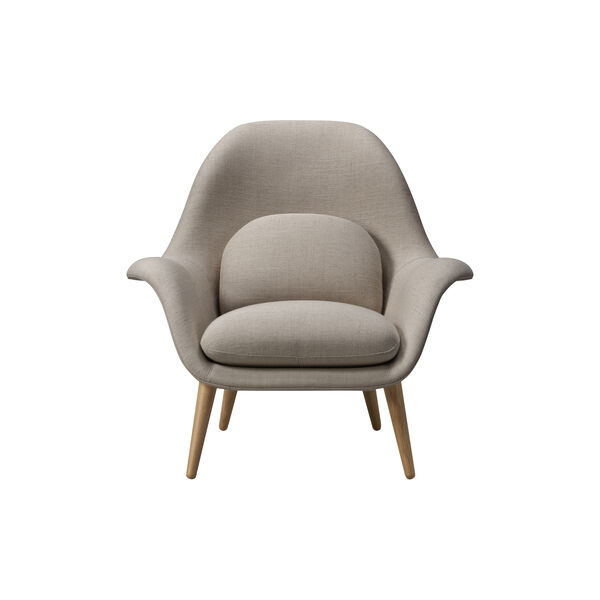 FF1770 Swoon Lounge Chair, Sunniva 717/lacquered oak, Fredericia Furniture
