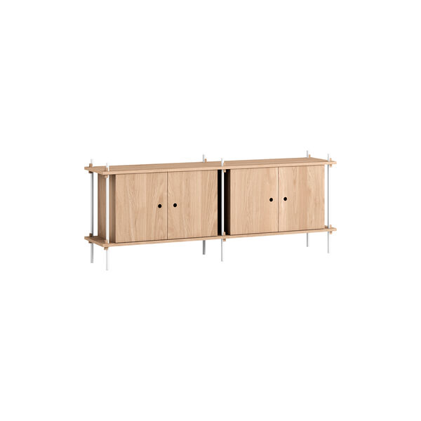 Shelving Sideboard, oak/white, MOEBE