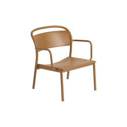 Linear Steel Lounge Armchair, burnt orange, Muuto