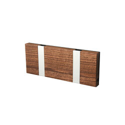 KNAX Horizontal 2 Coat Rack, walnut/grey, LoCa