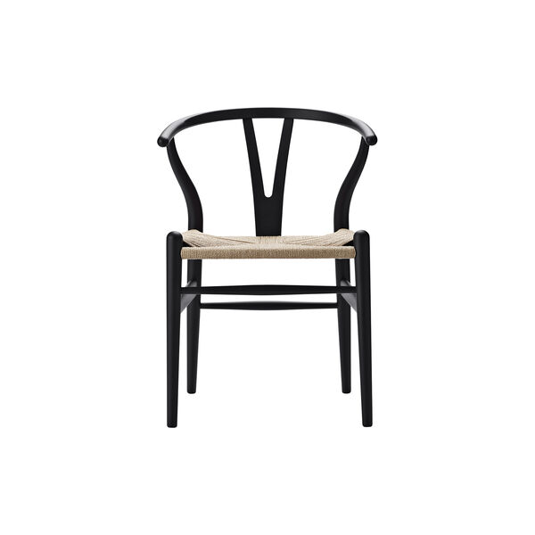 CH24 Wish Bone Chair, soft black, Carl Hansen & Søn