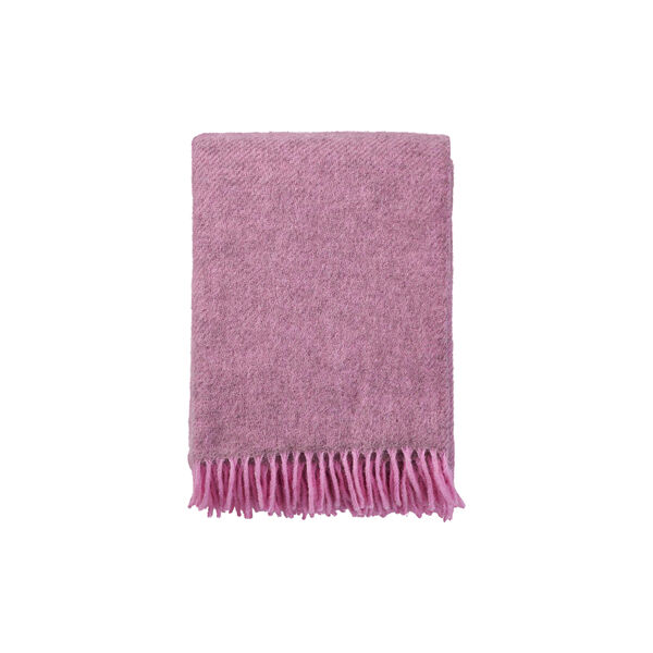 Gotland wool blanket, pink, Klippan Yllefabrik