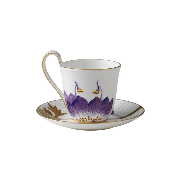Flora High Handle Cup with Saucer, pansy, Royal Copenhagen