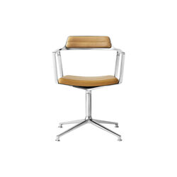 VIPP452 Swivel Chair with Gliders, sand/polished aluminium, Vipp