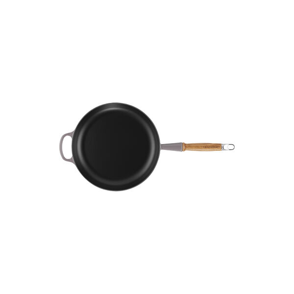 Signature cast iron frying pan with wooden handle &Oslash; 28 cm, flint, Le Creuset