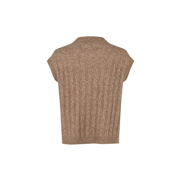 FinnLL Knit Vest SL, camel, Lollys Laundry