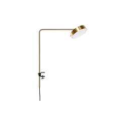James Desk/Clip Lamp, brass, Rubn