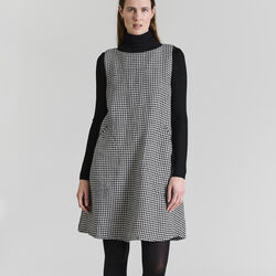 Chesu Sleeveless Dress, black/ivory pepita, BITTE KAI RAND