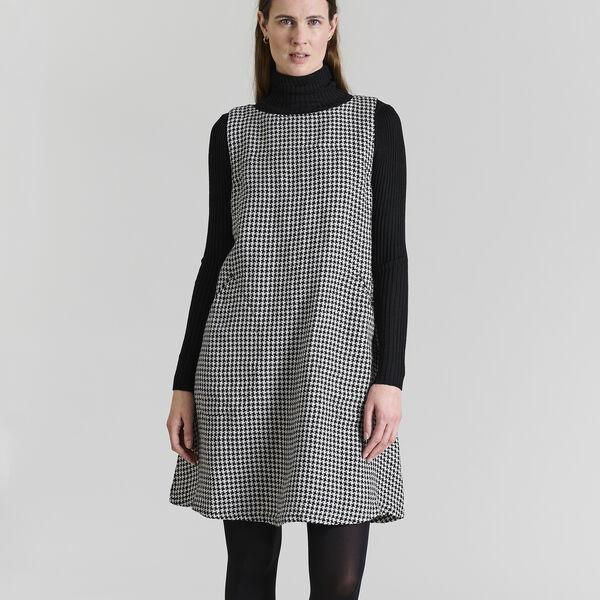 Chesu Sleeveless Dress, black/ivory pepita, BITTE KAI RAND