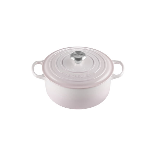 Signature round cast iron pot &Oslash; 24 cm, shell pink, Le Creuset