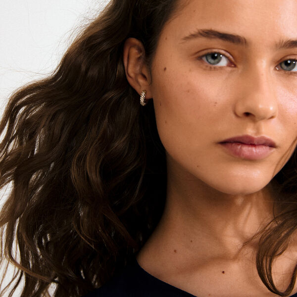 TATUM hoops Small, gold plated, Pilgrim