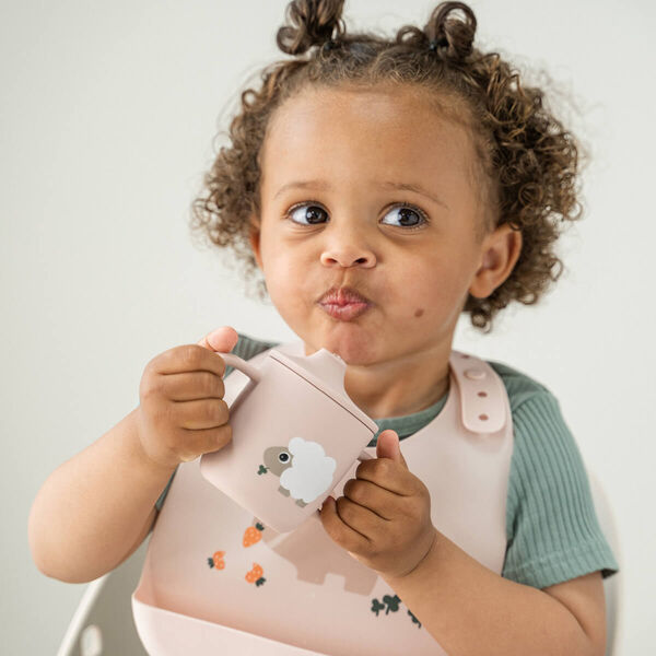 Tiny Farm Silicone Spout Cup 2-handle, powder, Done by Deer