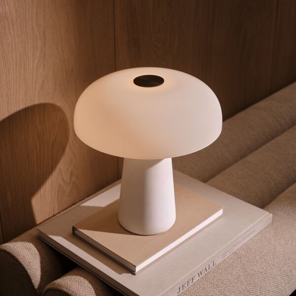 Glossy Mini Portable Table Lamp, white, Design For The People