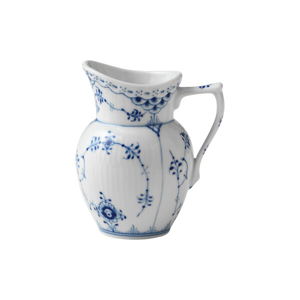 Blue Fluted Half Lace Cream Jug 17 cl, Royal Copenhagen