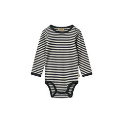 Body L/S Berti, navy rib stripe, Wheat