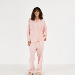 Pyjamas Shirt Seersucker, pink, Aiayu