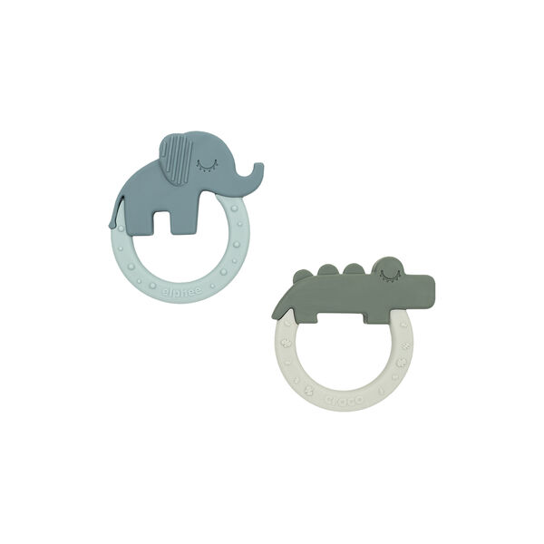 Deer Friends 2-pack Teether, green/blue, Done by Deer