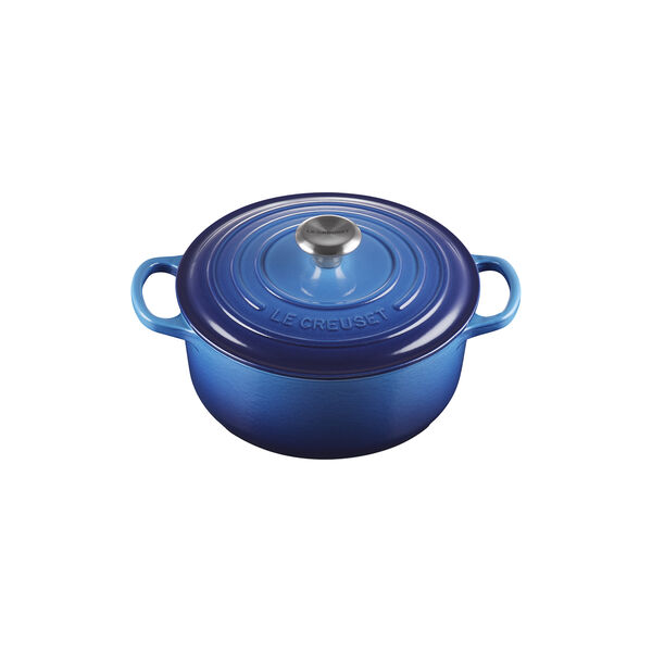 Signature round cast iron pot &Oslash; 20 cm, azure blue, Le Creuset