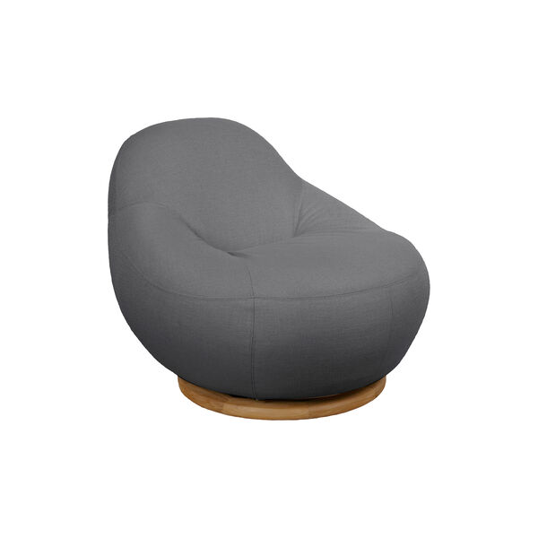 Gem Lounge Chair with Swivel Base, grey, Cane-line